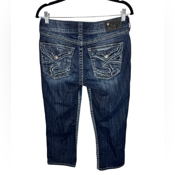 Silver Jeans Suki Flap Capri Blue - Picture 4 of 14